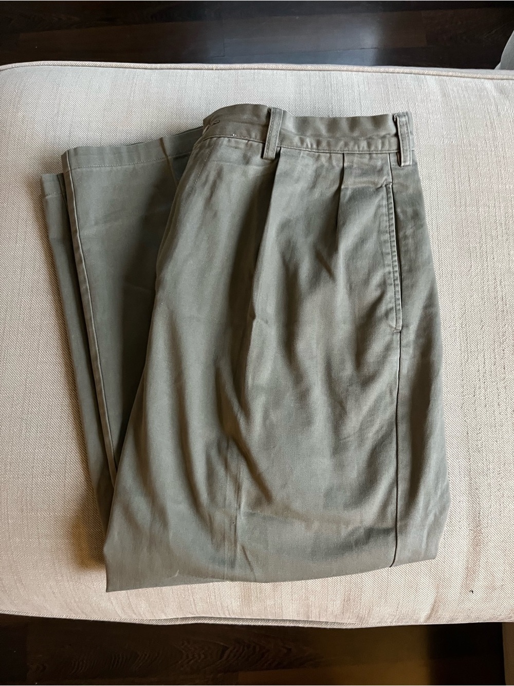 Polo by Ralph Lauren Olive Green Pleated Men's Trousers